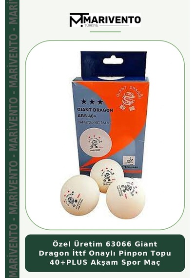 Özel Üretim 63066 Giant Dragon İttf Onaylı Pinpon Topu 40+plus Akşam Spor Maç