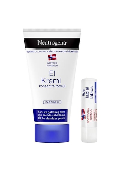 Neutrogena Norveç Formülü Parfümlü El Kremi 75 ml + SPF20 Dudak Bakım Kremi 4.8 g