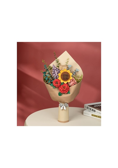 Ahşap Kır Buketi 3d Puzzle Ahşap Minyatür Maket Kiti Dıy Kendin Yap