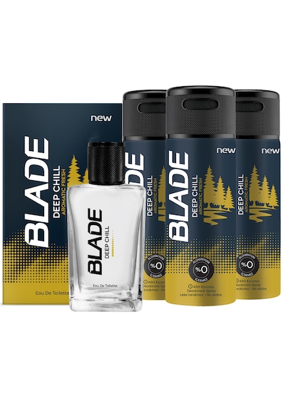 Blade Deep Chill Erkek Parfüm EDT 70 ML + Deep Chill Erkek Sprey Deodorant 3 x 150 ML Blade Deep Chill Erkek Parfüm EDT 70 ML + Deep Chill Erkek Sprey Deodorant 3 x 150 ML