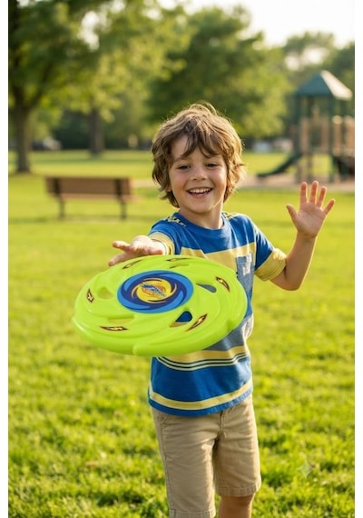 Kolay Kavranır 22 Cm Profesyonel Uçan Disk Frisbee - Açık Alan Park Ve Plaj Oyuncağı Açık