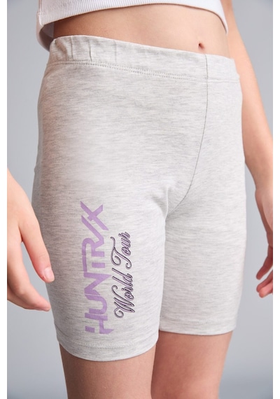 Defacto Baskılı Gri Melanj Tayt Kız Çocuk H8768a826smgr210 Gri-gr210