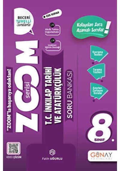 8. Sınıf Zoom Serisi T.c. İnkılap Tarihi Ve Atatürkçülük Soru Bankası / 9786258331165