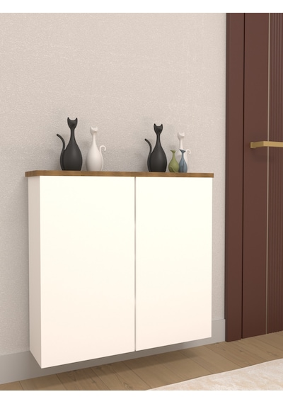 Modern Kapaklı Dresuar Ahşap - Beyaz