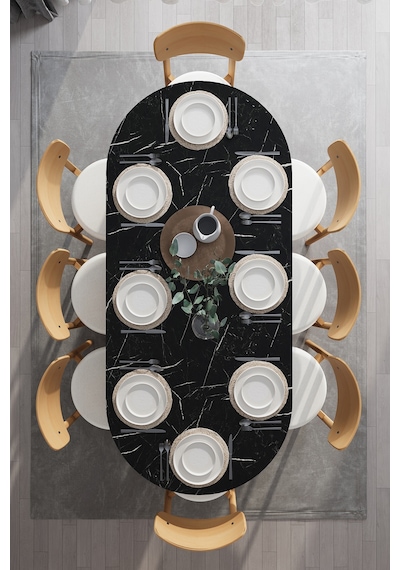 Modern 8 Kişilik Mutfak Yemek Masası Ve Sandalye %100 Mdf Mutfak Yemek Odası Masası Takımı Ymt08 Royal Mermer Modern 8 Kişilik Mutfak Yemek Masası Ve Sandalye %100 Mdf Mutfak Yemek Odası Masası Takımı Ymt08 Royal Mermer