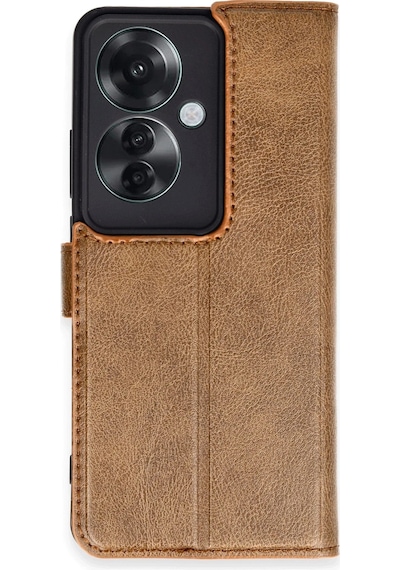 Cosmotex Newface Oppo Reno 11f Kılıf Trend S Plus Kapaklı Kılıf - Taba