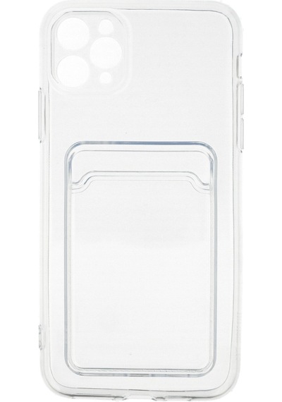 Newface Apple Uyumlu iPhone 11 Pro Max Kılıf Kart Şeffaf Silikon - Şeffaf Şeffaf