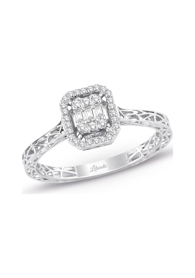 0.17 Ct. Modern Tasarım Baget Pırlanta Yüzük