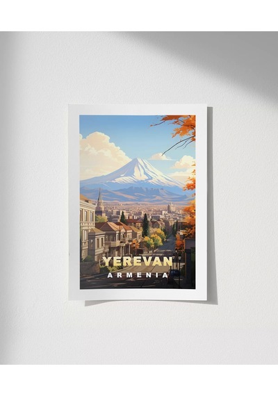 Çerçevesiz Poster Yerevan Ve Ararat Dağı Manzarası