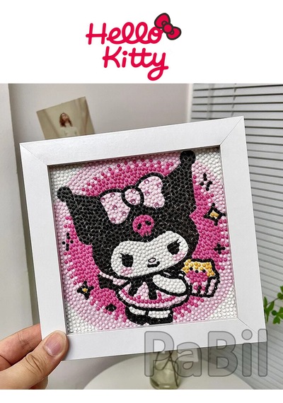 Dıy Kendin Yap Hello Kitty Kuromi Elmas Boyama Seti 15x15 -1