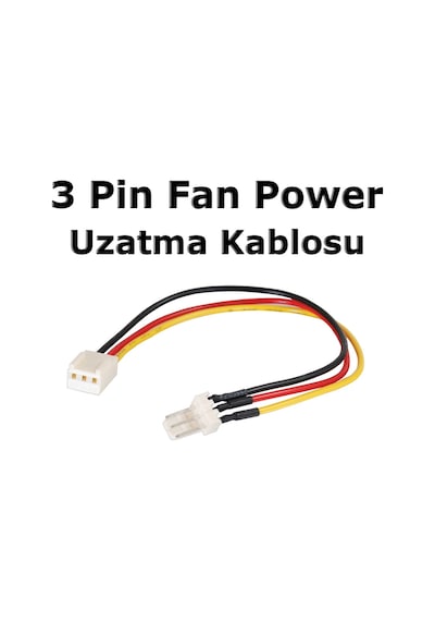 3 Pin Fan Power Güç Elektrik Uzatma Kablosu 10Cm