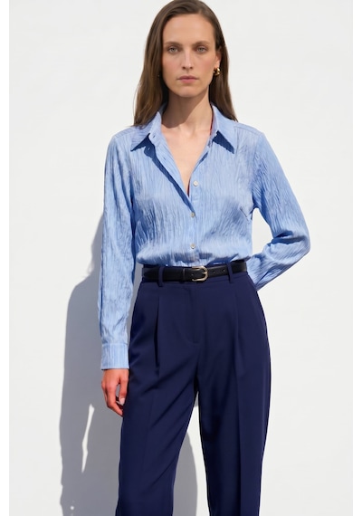 Sateen Salaş Gömlek - Mavi-137368