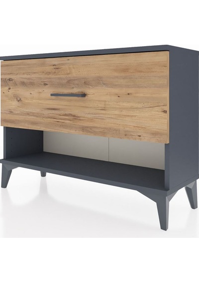 Arges Şifonyer Tek Çekmeceli 88x30x64 Antrasit-çam Antrasit