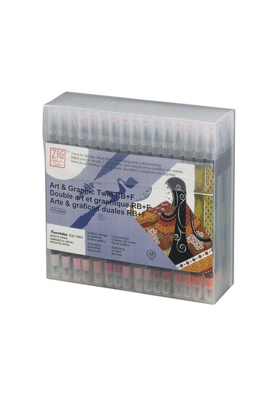 Zig Art & Graphic Twin Rb+F Çift Uçlu Çizim Kalemi 80Li Set Tut95