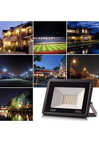 30w Led Spot, Dış Mekan 3000lm Led Duvar Spot Lambası, Dış Mekan Spot Işığı, Soğuk Beyaz 6000 K Su Geçirmez Diğer