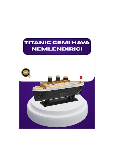 Titanik - 433 - Gemi Tasarımlı Led Işıklı Hava Nemlendirici Buhar Efektli - Edntrend - Oda Difüzörü