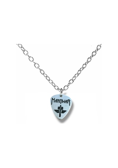 Manowar Heavy Metal Grubu Pena Şeklinde Çift Taraflı Rock İşaretli Unisex Metal Kolye Çok renkli