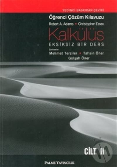 Palme Kalkülüs Eksiksiz Bir Ders Öğrenci Çözüm Klavuzu Cilt Iı