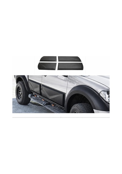 2005-2010 Ni Ssan Navara D40 Jumbo Kapi Gövde Kaplama Kabartma 4 Parça Set