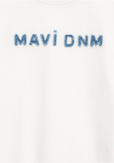 Mavi - Mavi Dnm Baskılı Ekru Tişört 6610506-70057