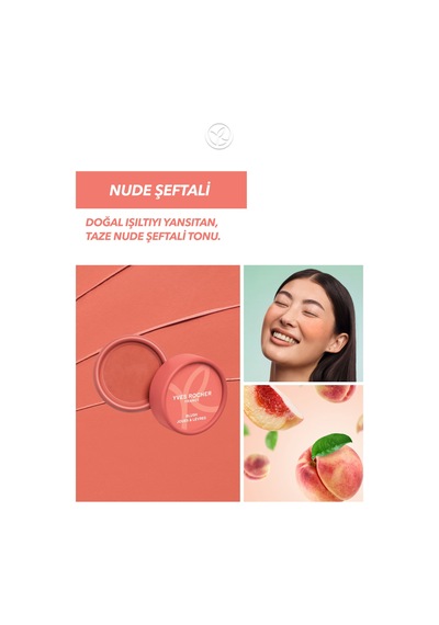 Yves Rocher Krem Allık - Lip And Cheek 2 Si 1 Arada 30 Nude Şeftali