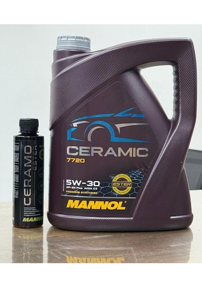 Mannol 5W-30 Ceramic Katkılı Motor Yağı Ve Ceramo Ester 50.000 Km Kalıcı Ultra Performans Katkısı