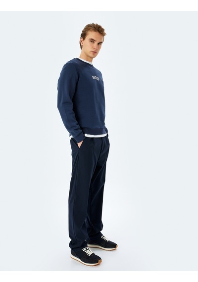 Koton Bisiklet Yaka Pamuk Karışımlı Şardonlu Slogan İşlemeli Sweatshirt Lacivert 5wam70234mk Lacivert Koton Bisiklet Yaka Pamuk Karışımlı Şardonlu Slogan İşlemeli Sweatshirt Lacivert 5wam70234mk Lacivert