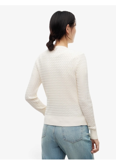 Tommy Hilfiger Co Cable Fıne Gg C-nk Ls Sweater Kadın Sarı Kazak - Ww0ww44993