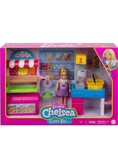 Barbie Chelsea Meslekleri Öğreniyor Market Çalışanı Chelsea ve Oyun Seti GTN67