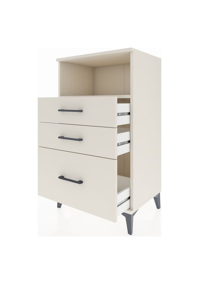 Hyperion Komodin Tek Raflı 3 Çekmeceli 60x44x106 Aytaşı-aytaşı Aytaşı