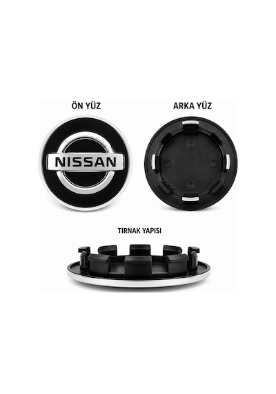 Nissan Jant Göbeği Göbek Kapağı 4 Adet Jant Orta Kapak