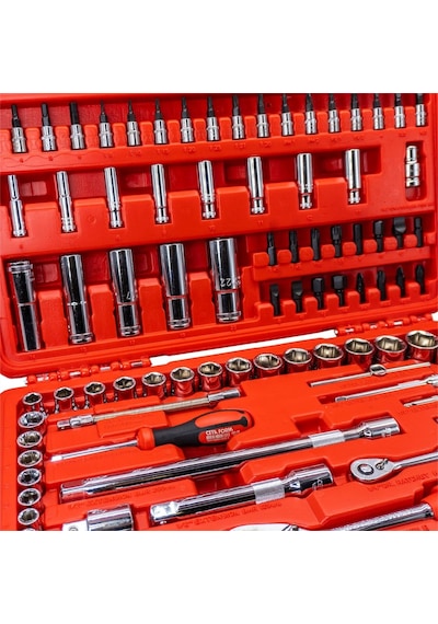 Ceta Form C20-96ph2 1/4"+1/2" 6 Köşe Lokma Anahtar Takımı 96 Parça