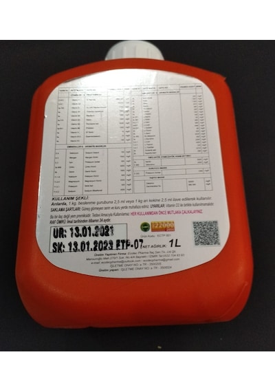 Arılar İçin Ecotonic Plus Ecotec Pharma 1Lt