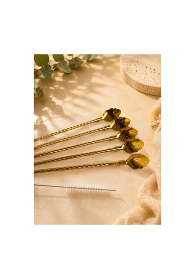 Pipetli Latte Kaşığı Altın Altın