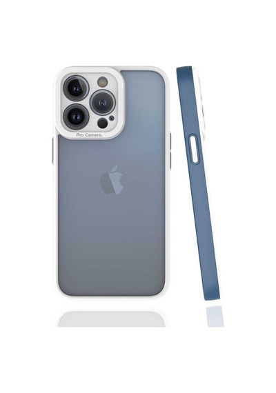 Apple Uyumlu iPhone 13 Pro Kılıf Zore Mima Kenarları Renkli Silikon Kılıf