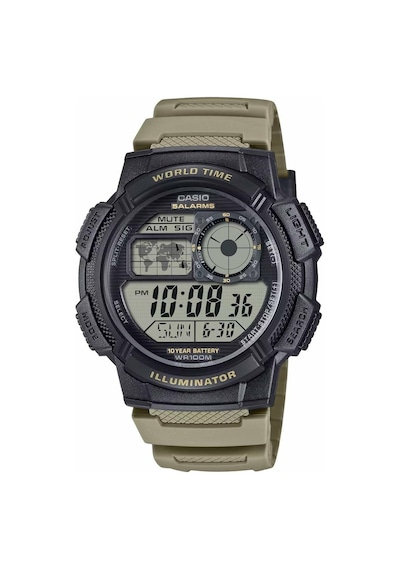 Casio Ae-1000w-5avdf Quartz Dijital Silikon Kahverengi 10 Atm 45 Mm Erkek Kol Saati Siyah