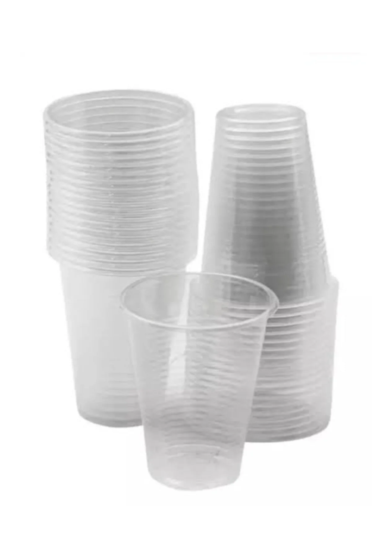 100 Lü 100 Cc Plastik Bardak Tek Kullanımlık Mini Bardak Soğuk & Sıcak İçecekler İçin Şeffaf