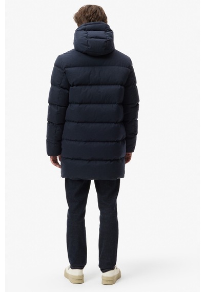 Lacoste Down Fill Mens Parka Sabit Kapüşonlu Kaz Tüyü Erkek Parka Lacivert Lacivert