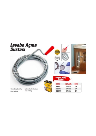Lavabo Açma Sustası 5mt