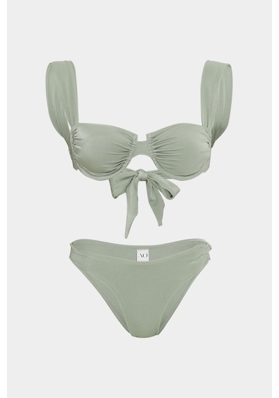 Açelyaokcu Premium Halat Detaylı Themıs Slim Fit Kadın Bikini Altı Su Yeşili