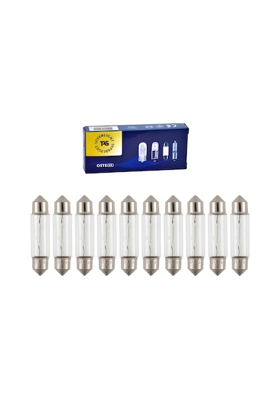 10 Adet 12v 5w Sofit Ampul 39mmx10mm