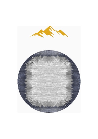Dijital Baskı Modern Kaymaz Taban Halı H0356 Renkli