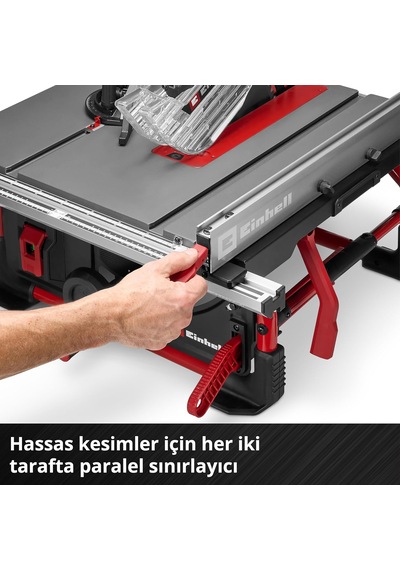 Tezgah Testeres Te-ts 10 T 2000 W, 89 Mm Kesme Yüksekliği, Ø 254 Mm Testere Bıçağı, Tezgah Genişliği Uzatması, Açılı Durdurma, Paralel Durdurma, İtme Çubuğu, Toz Emiş Bağlantısı