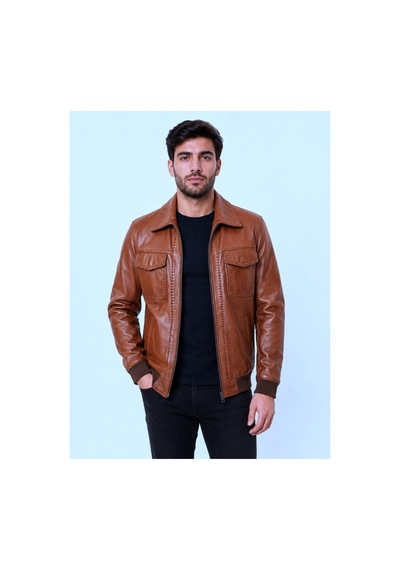 Zirve Deri Deri Ceket Taba