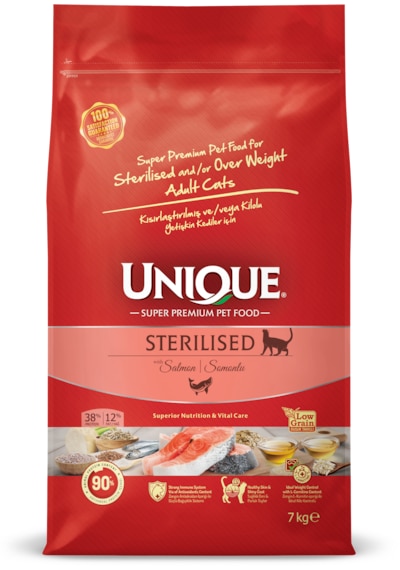 Unıque Kısırlaştırılmış Somonlu Sterilised Kedi Maması 7 Kg