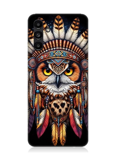 Samsung Galaxy A13 Uyumlu Kabile Baykuşunun Bilgeliği Desenli Silikon Kılıf Çok Renkli