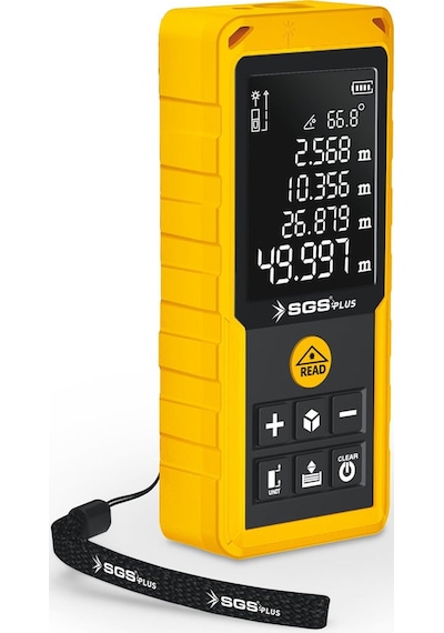 Sgs5425 - 60 Metre Lazer Metre Mesafe Ölçer Pisagor - Alan - Hacim - Mesafe - Otomatik Alçı Ölçümü