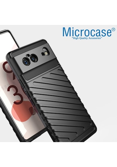 Google Pixel 6 Thunder Serisi Dayanikli Silikon Kilif - Siyah 549417629