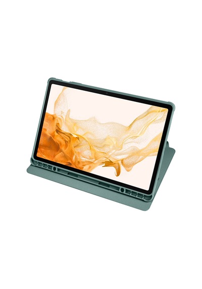 Samsung Galaxy Uyumlu Tab S8 Plus Sm-x800 Kılıf Termik Arkası Şeffaf Smart Kapaklı Kalem Bölmeli T1
