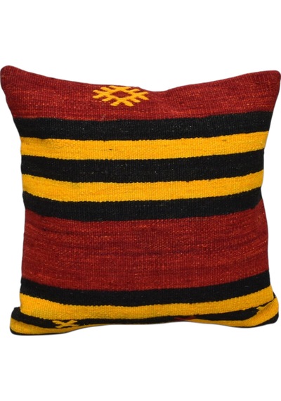 Zehra Abla Halı Yeni El Dokuma Dekoratif Kilim Kırlent Yastık Kılıfı 6031